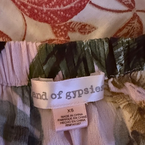 Band of Gypsies Floral Off-Shoulder Maxi Dress - Pink and Green - Picture 4 of 4